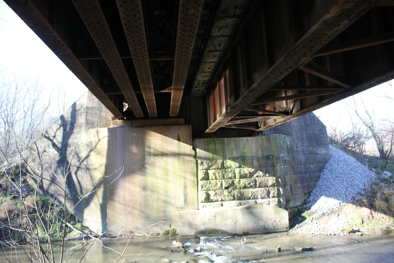 Under bridge